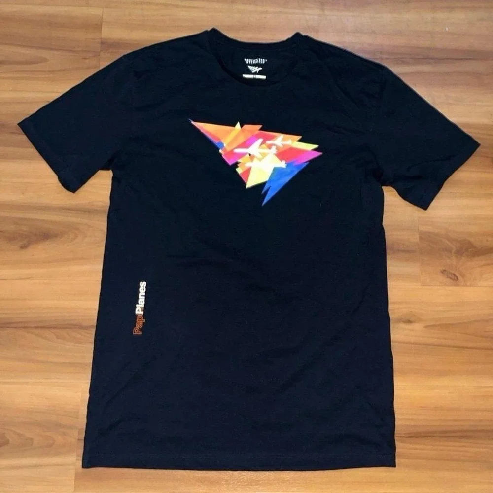 Mens Roc Nation Paper Planes Angles Oversized Crewneck Tee T-Shirt - Picture 2 of 6